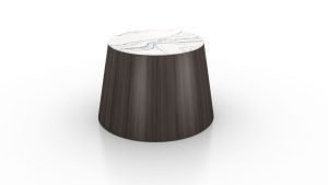 24in Tapered Round Coffee Table with Quartz Topper 050522 1280 720