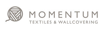 Logo for Momentum, a partner brand for commercial textiles and wallcoverings in Vancouver